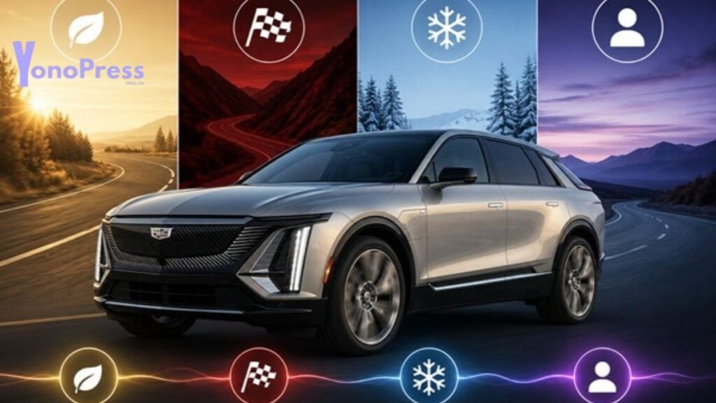 do the driving modes in cadillac lyriq offer different ranges or battery usages?
