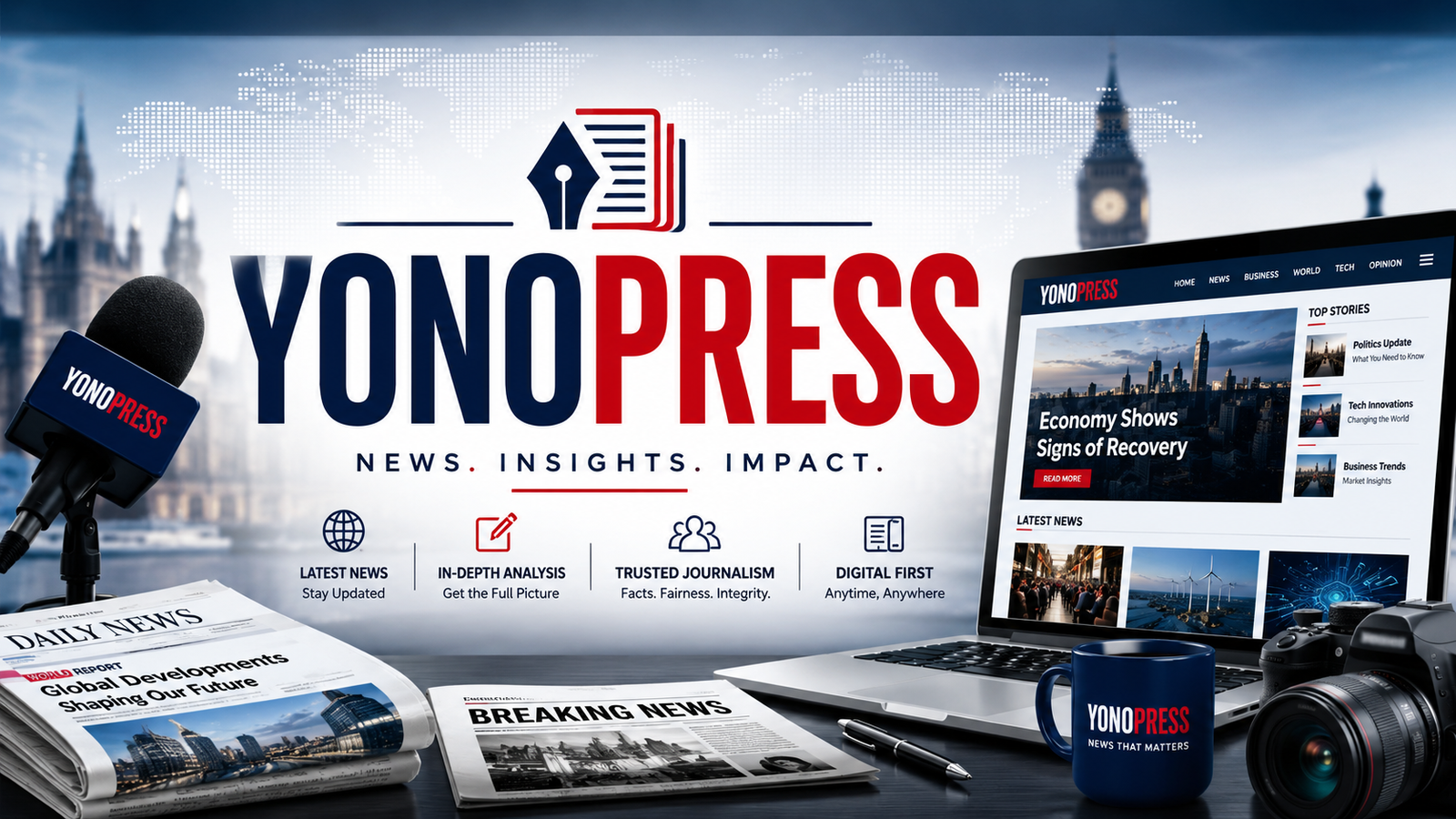 Yonopress category navigation for business, finance, technology, and health guides written for a US audience